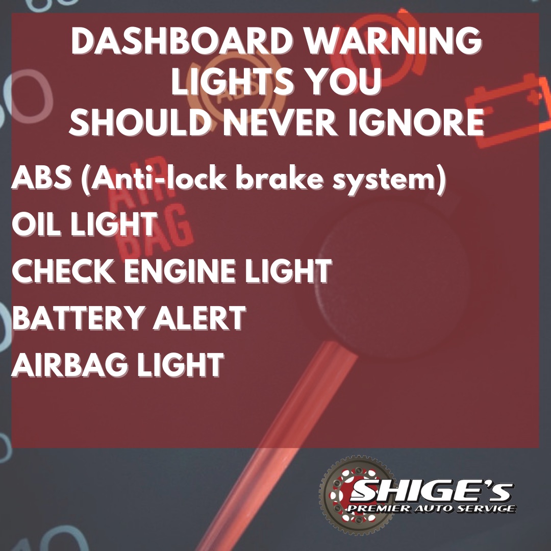 Dashboard warning lights not to ignore, car service warning